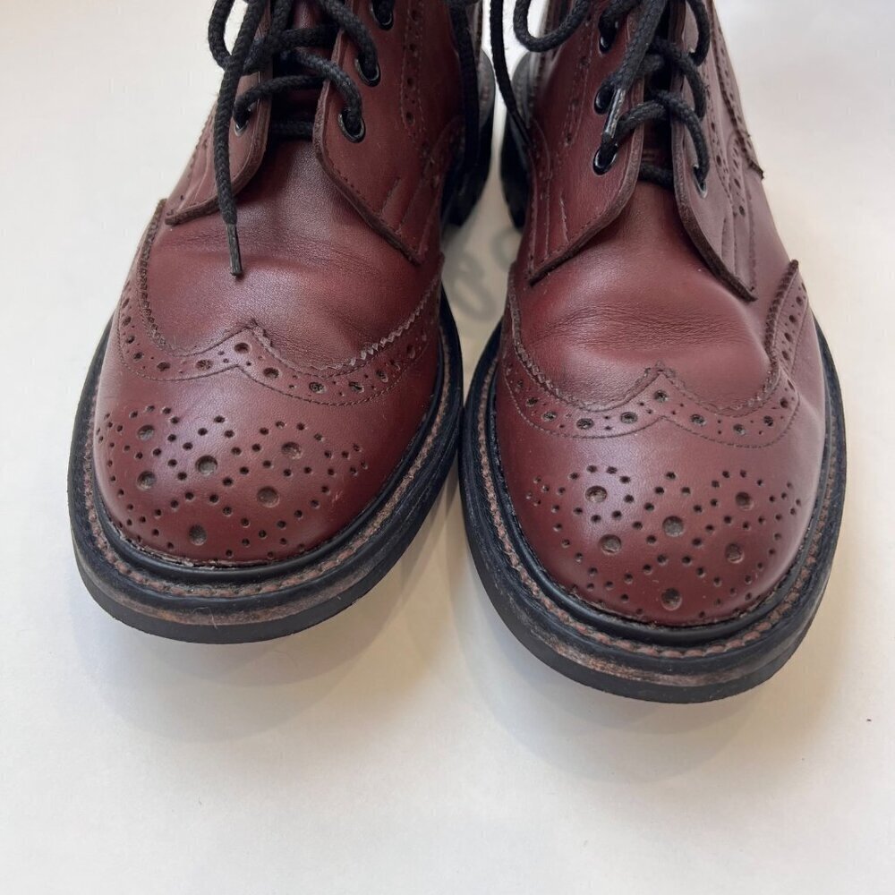 Tricker’s Ellis Leather Brogue Boots - Size 8.5 UK / 9.5 US, burgundy - Picture 4 of 12